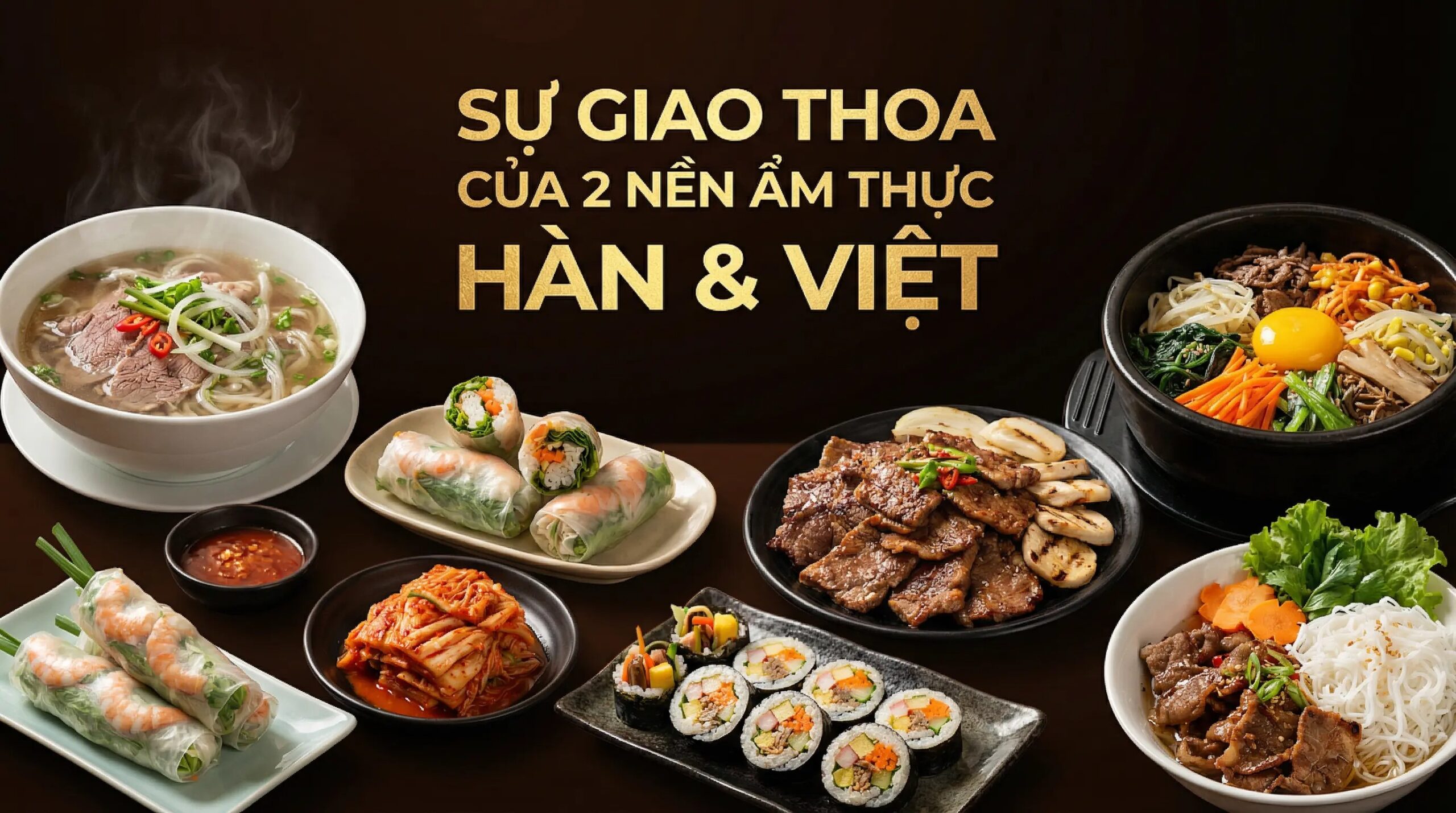 Sự giao thoa tinh tế giữa ẩm thực Việt Nam và Hàn Quốc