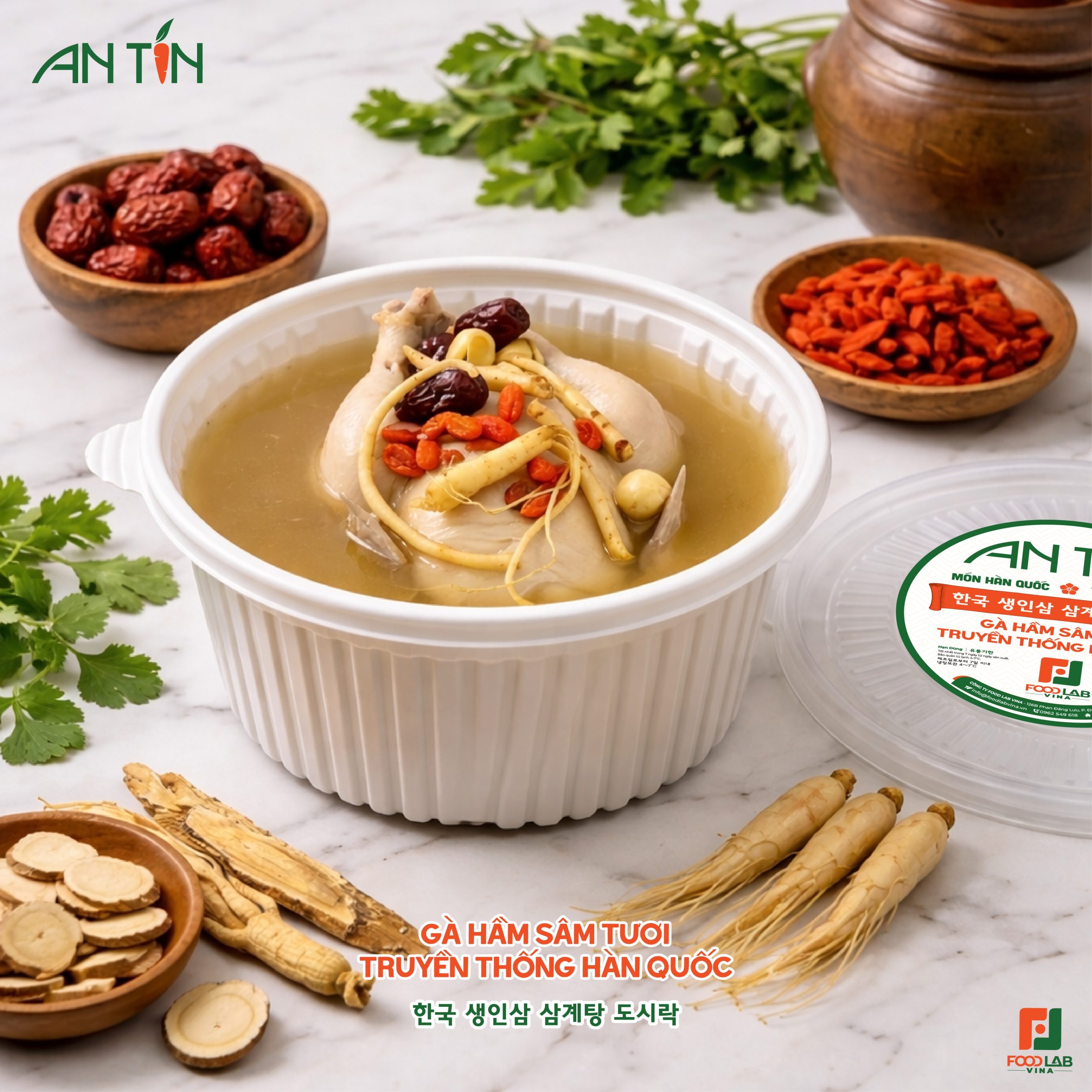 S1 - GÀ HẦM SÂM TƯƠI HÀN QUỐC - NGUYÊN CON